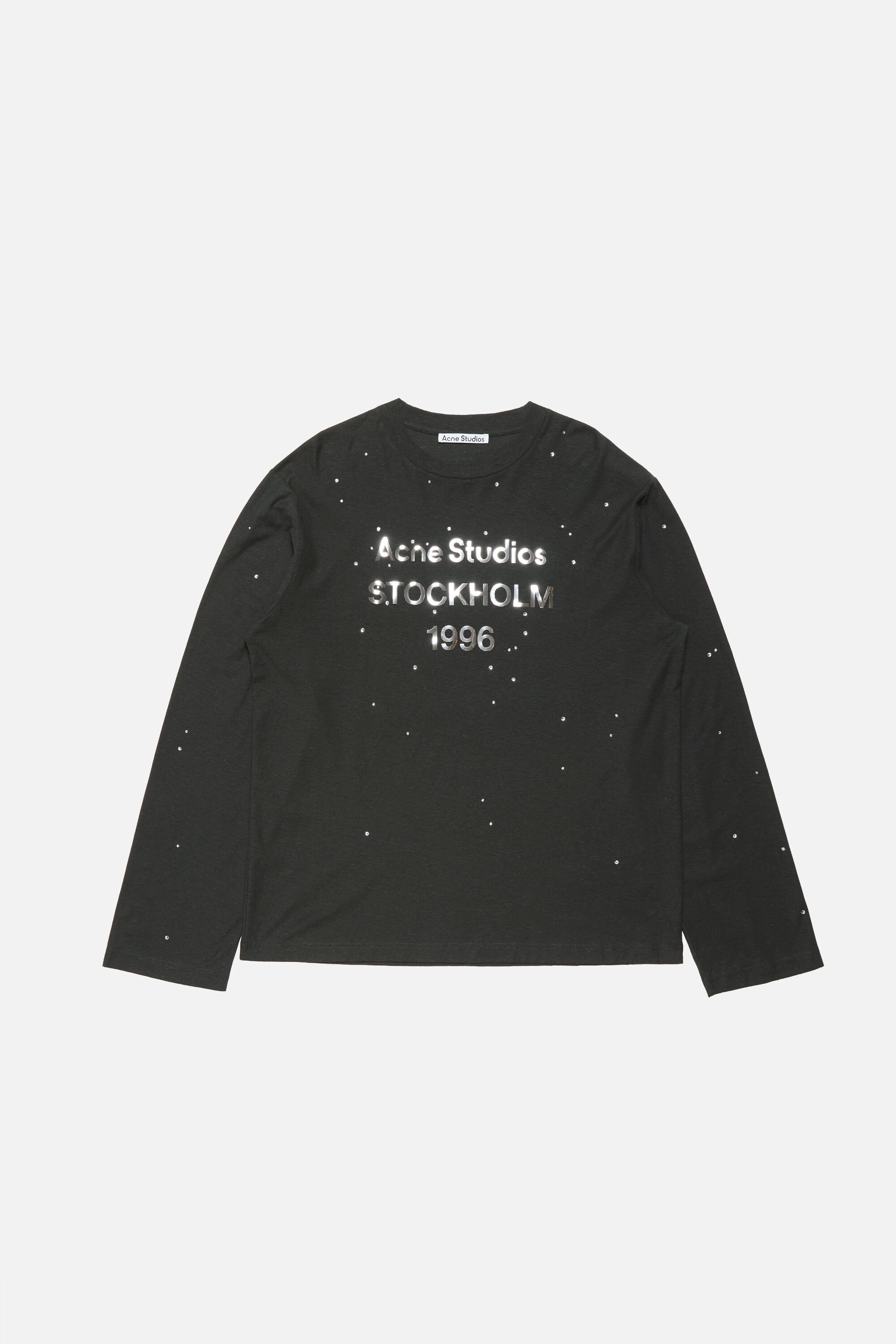 Acne Studios - ラインストーンロゴTシャツ - ブラック
