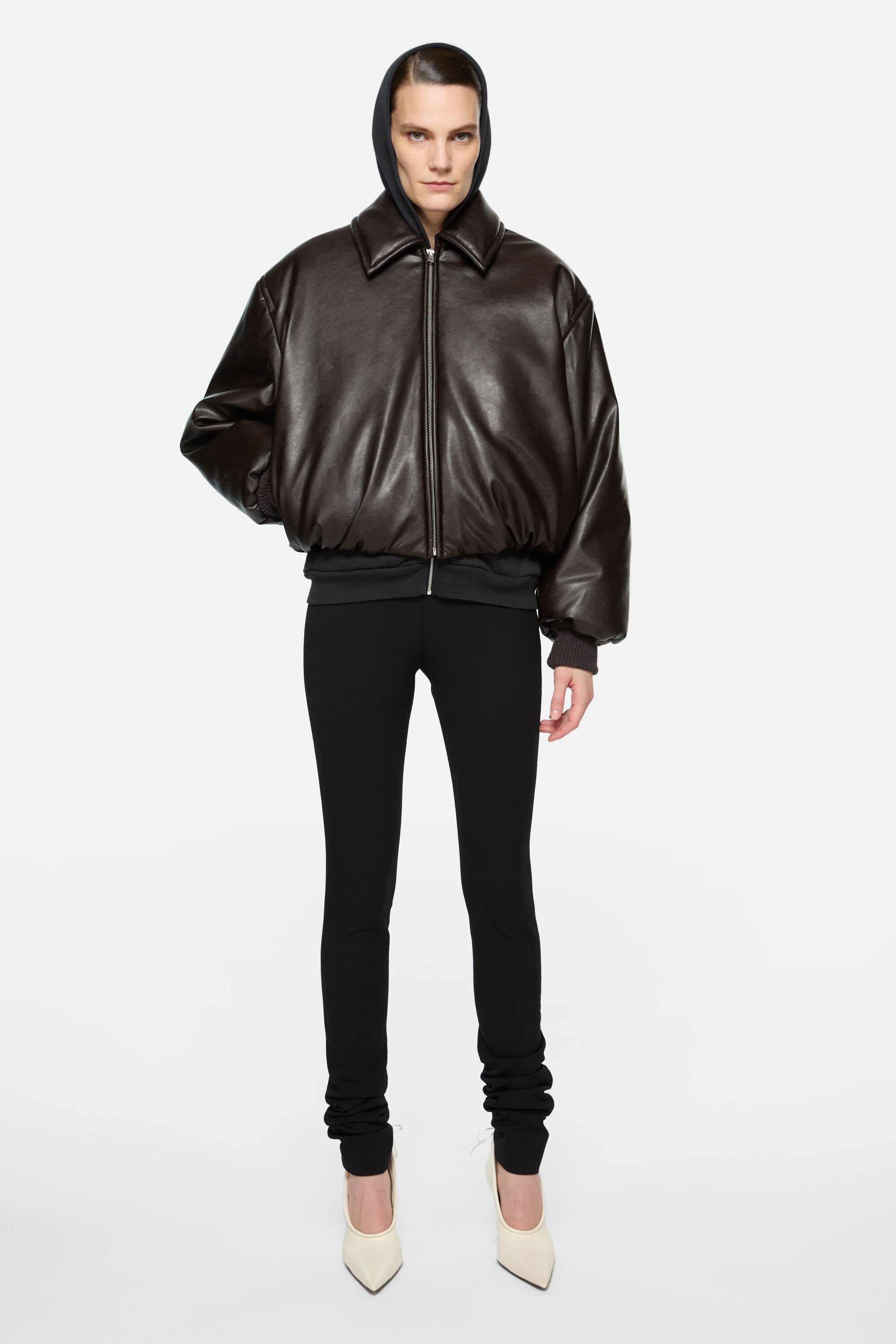 Acne Studios - Coated bomber jacket - Dark brown