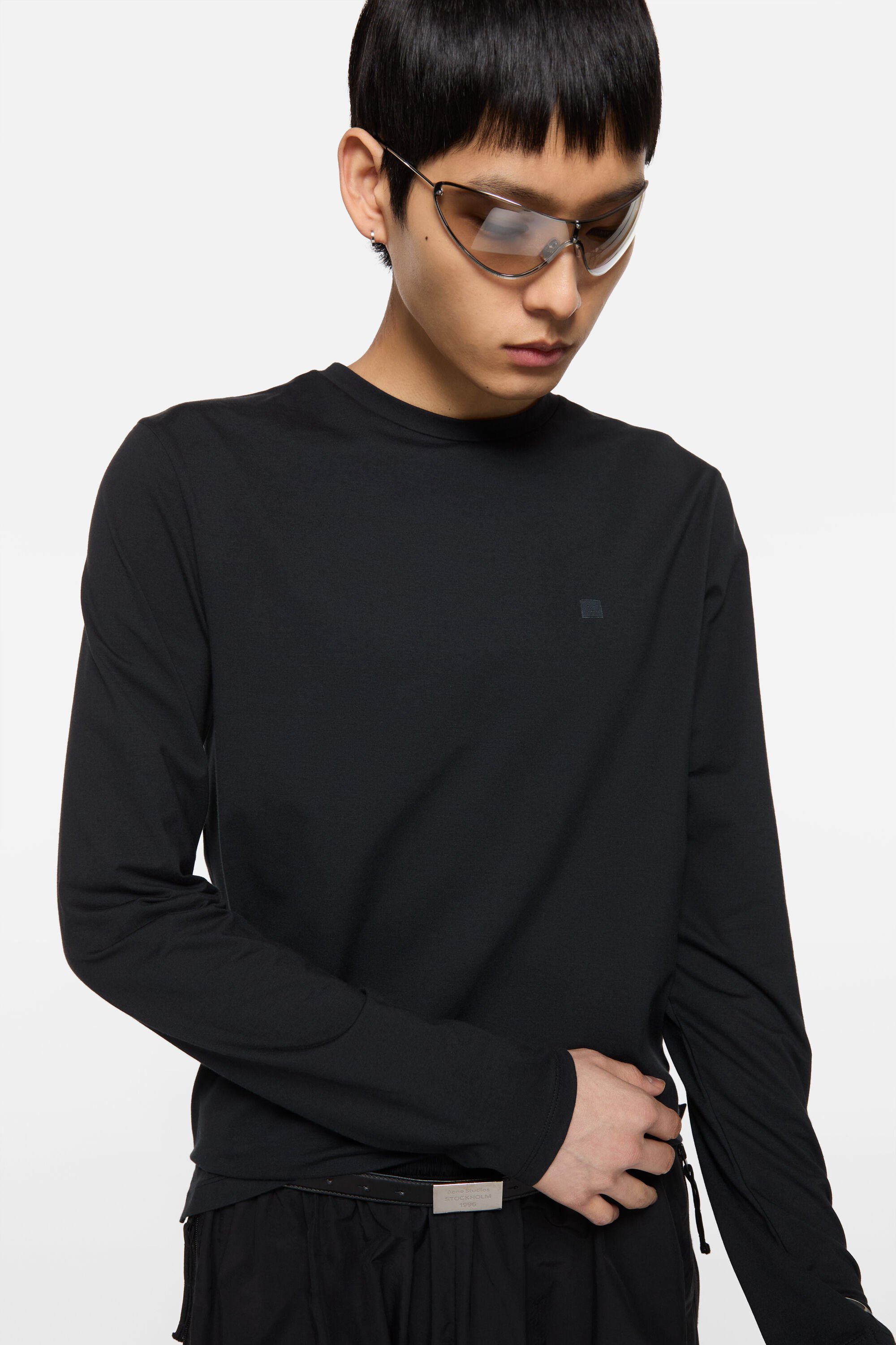 Acne Studios - ロングスリーブTシャツ - レギュラーフィット - ブラック