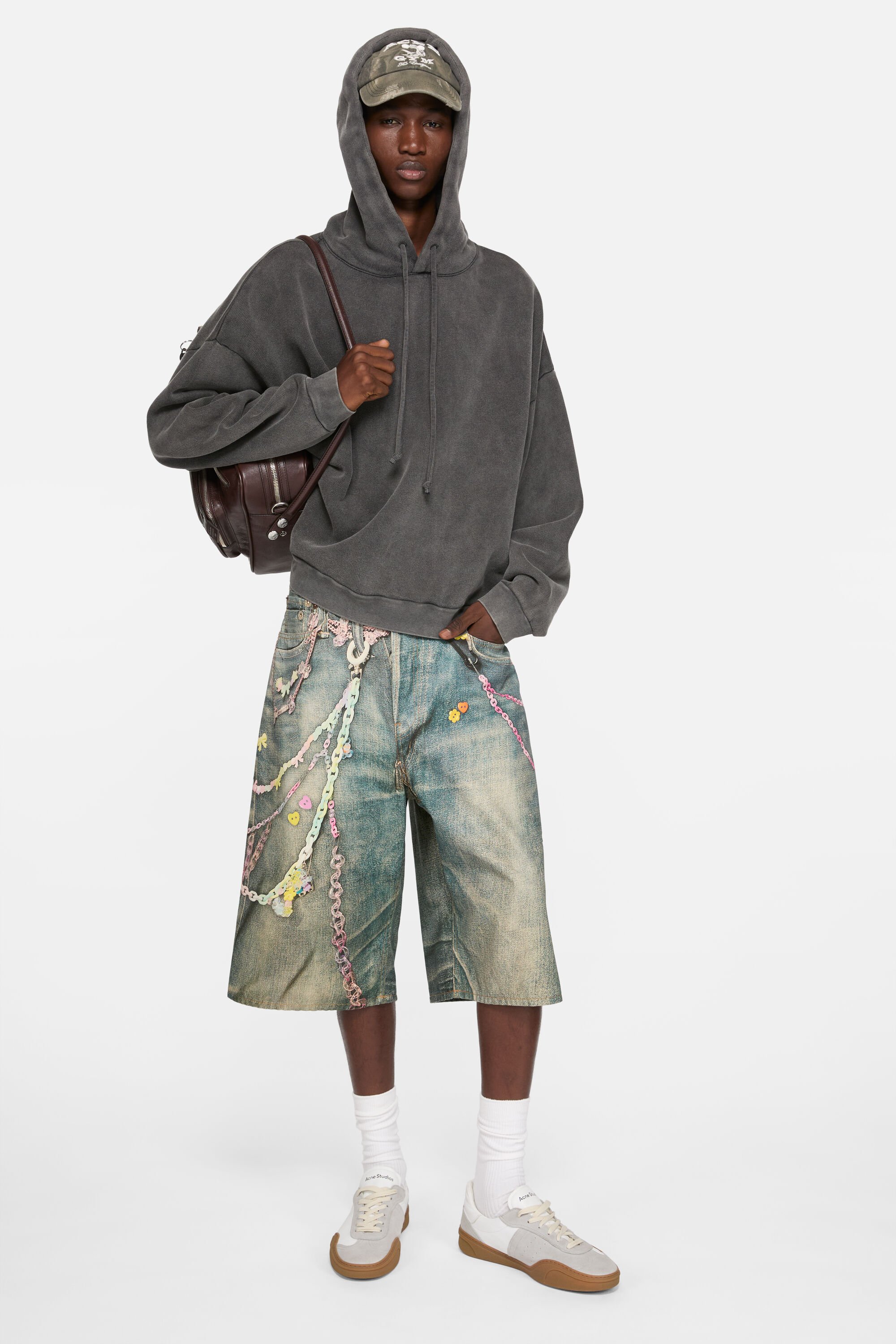 Acne Studios - Denim shorts - loose fit - Mid blue