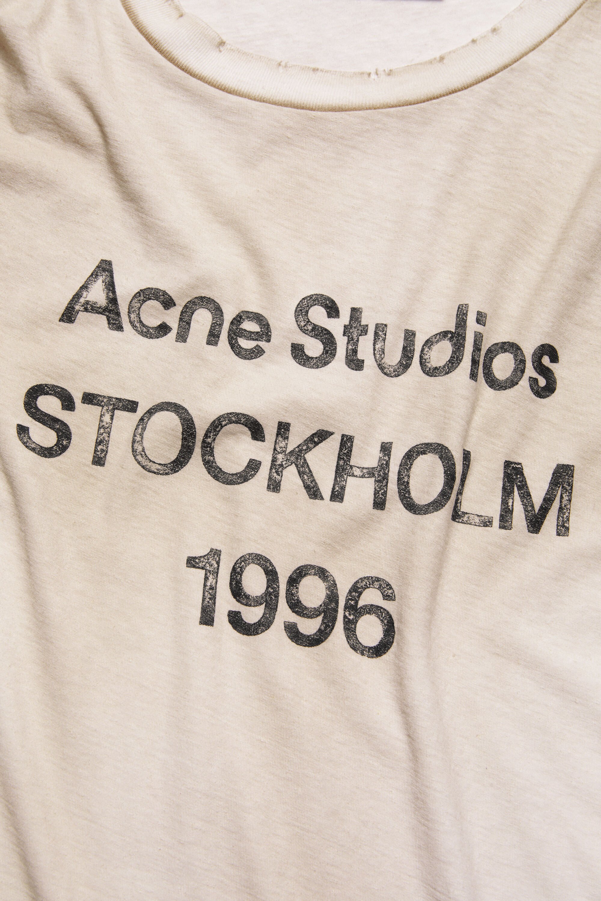 Acne Studios - ロゴTシャツ - リラックスフィット - ダスティホワイト