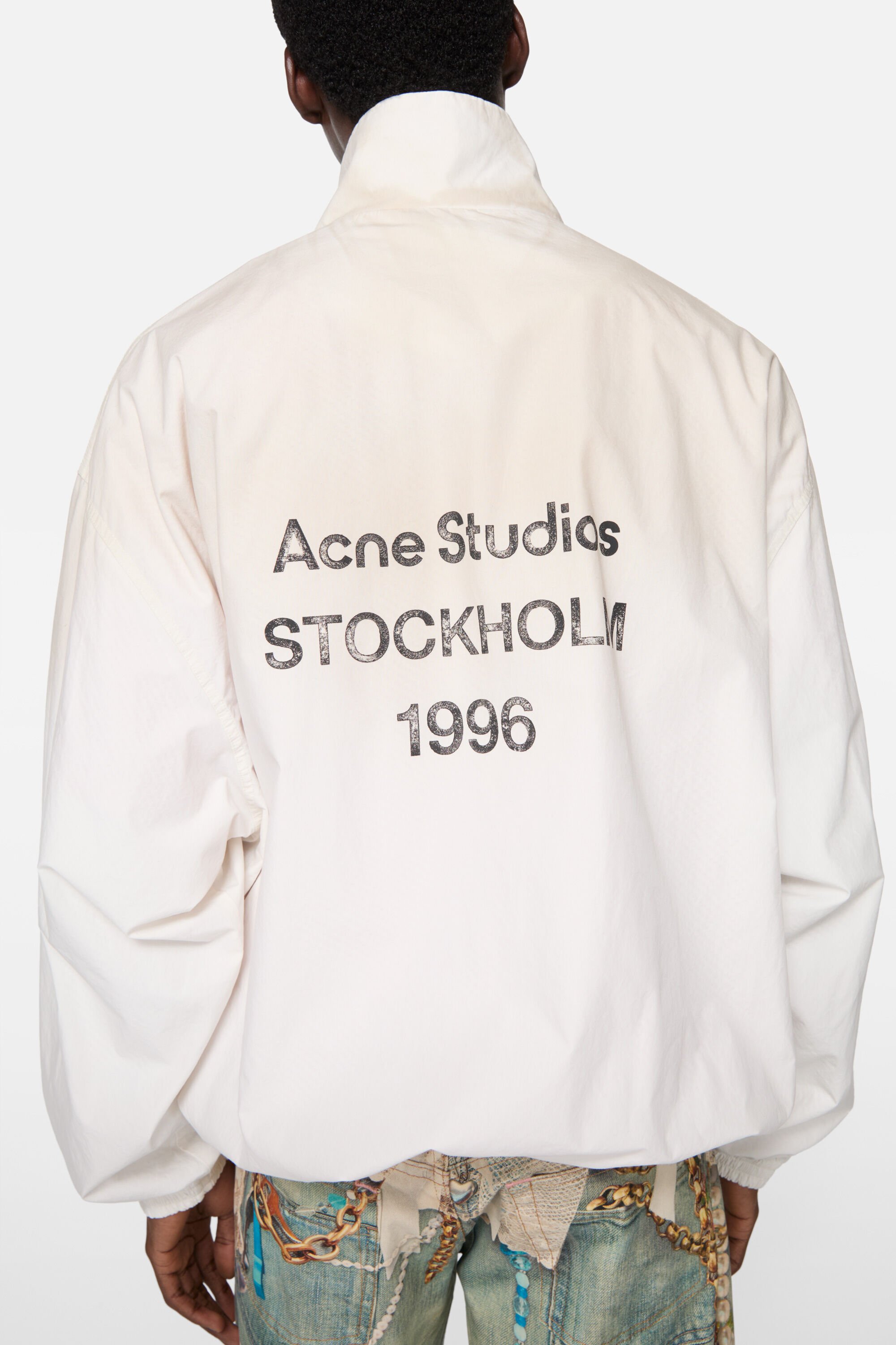 Acne Studios - Washed logo jacket - Dusty white