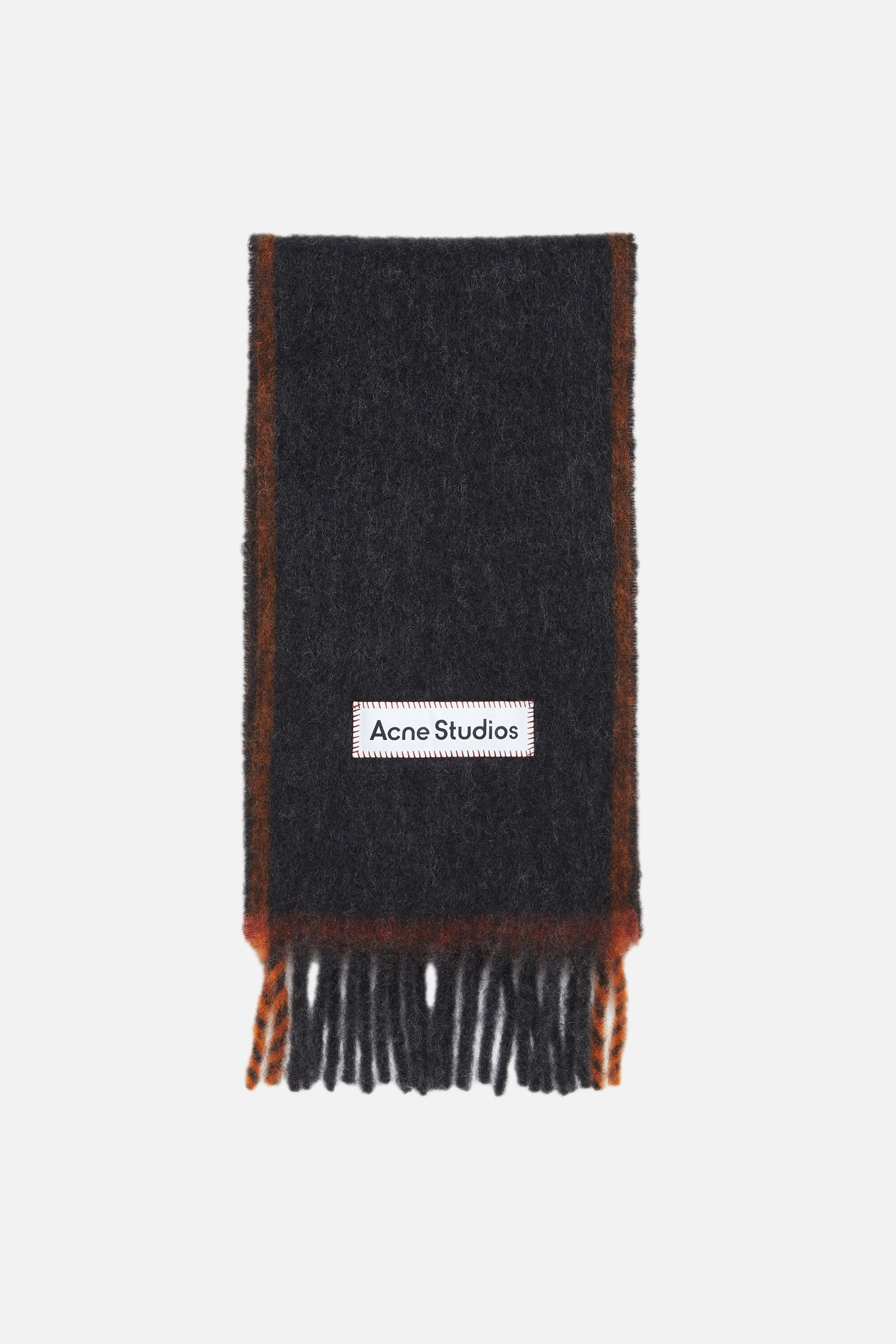 Acne Studios - ウールモヘアスカーフ - ナロー - ブラック