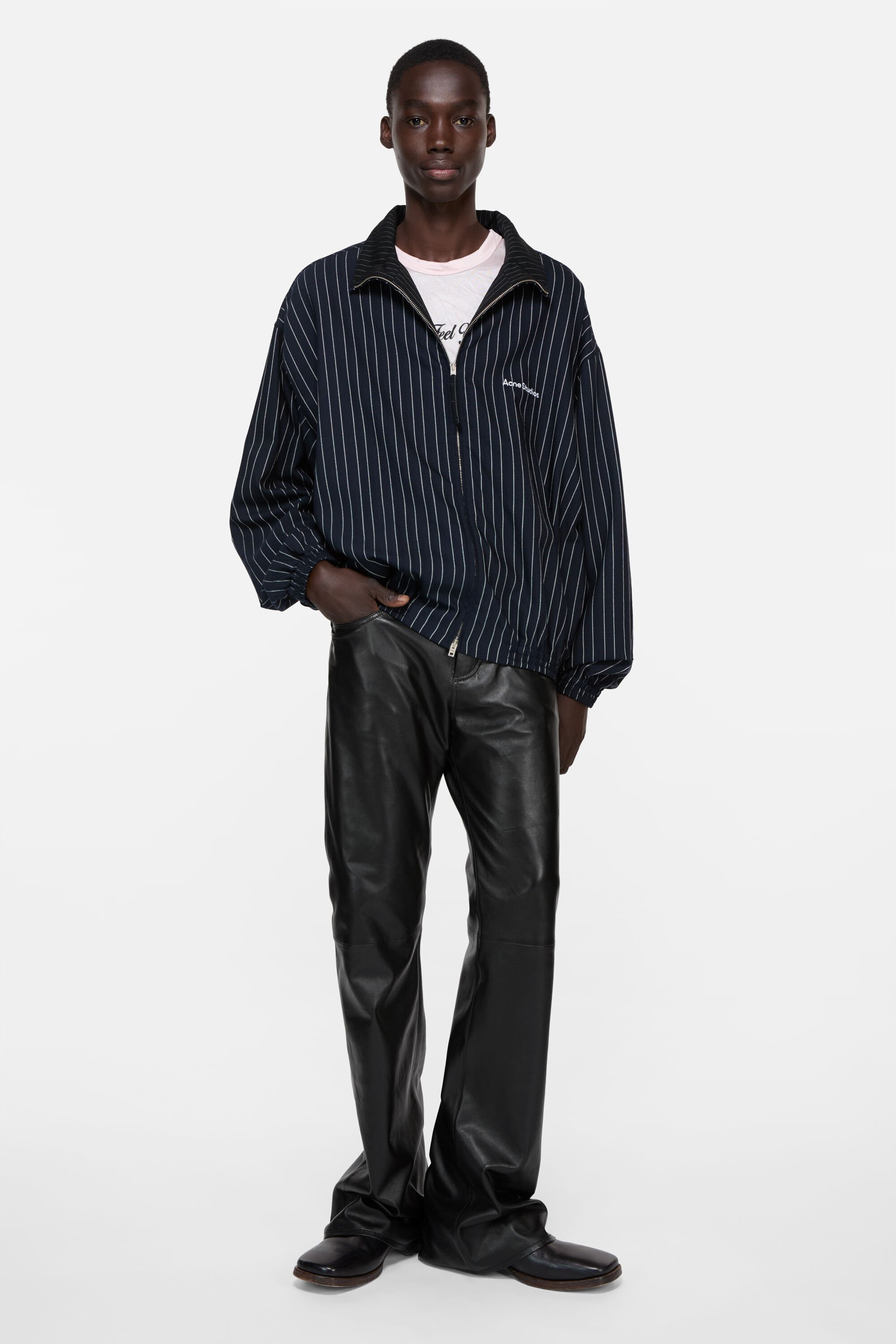 Acne Studios - ピンストライプジャケット - ネイビー/ホワイト
