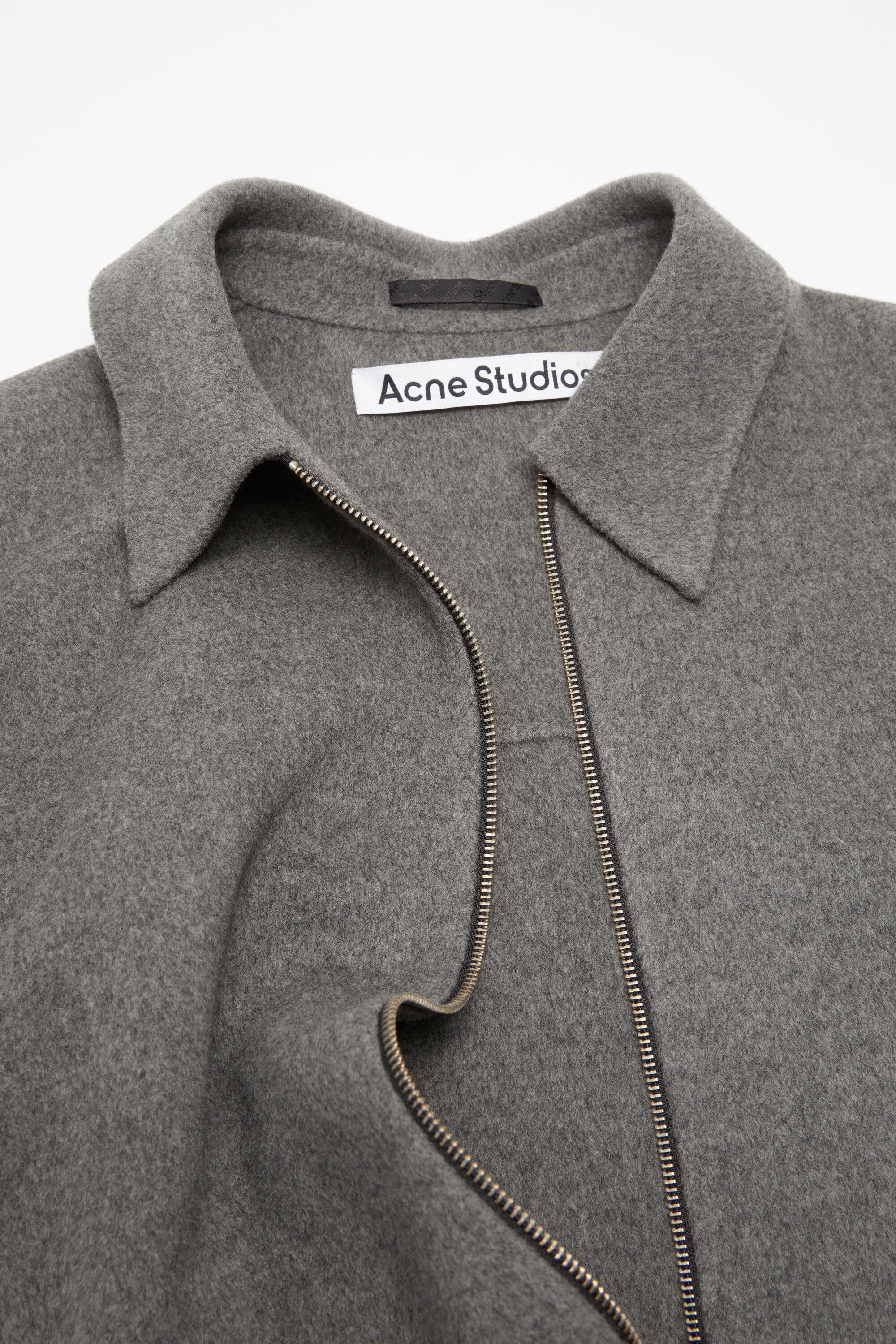Acne Studios - ウールジッパージャケット - グレーメランジ