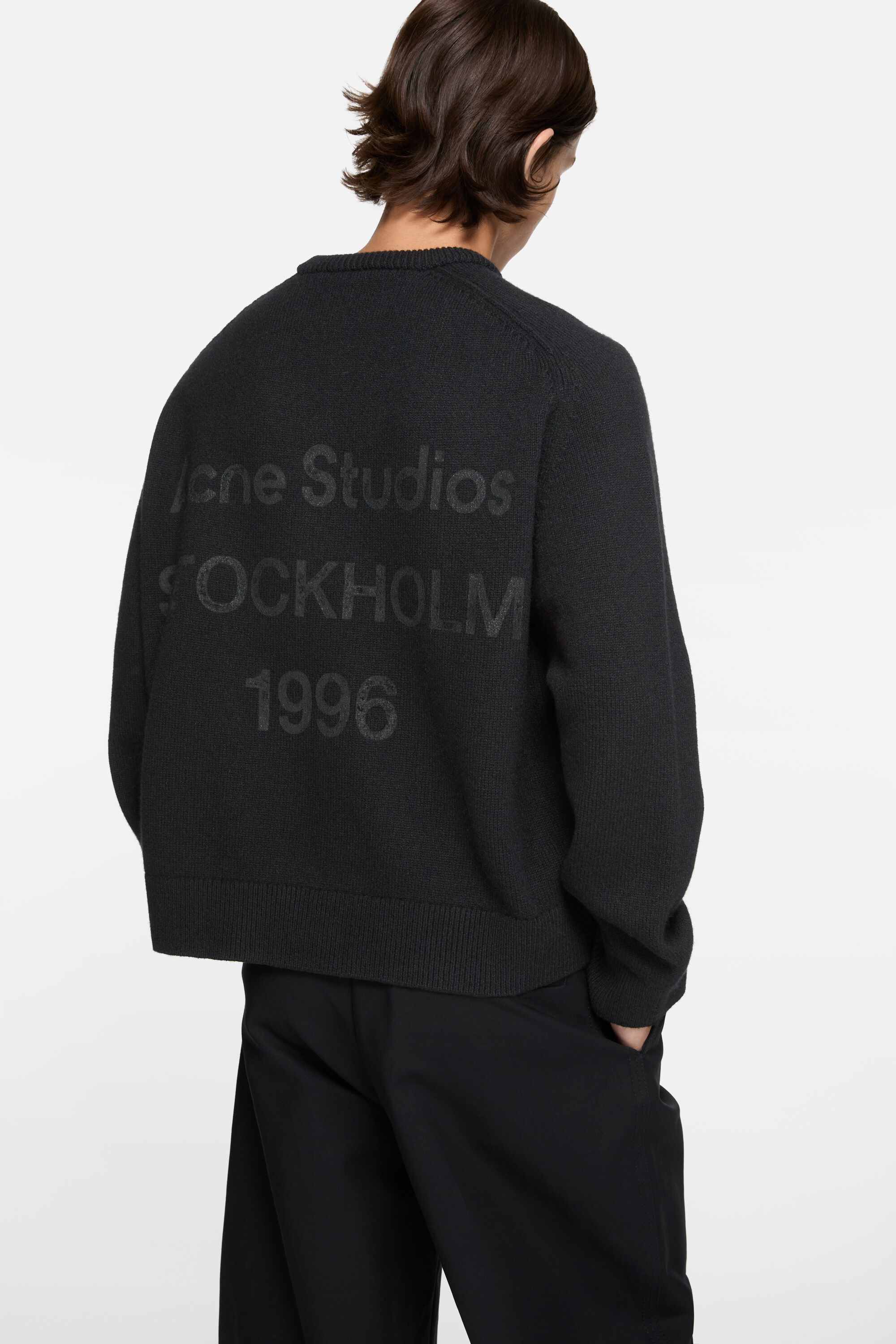 Acne Studios - Wool logo jumper - Black/black