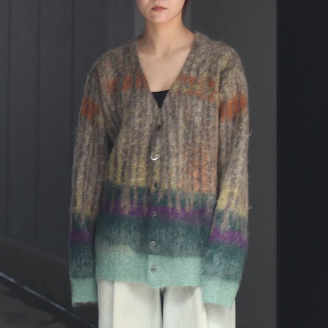 YOKE - 【残りわずか】Tree Jaquard Mohair Buttoned Cardigan