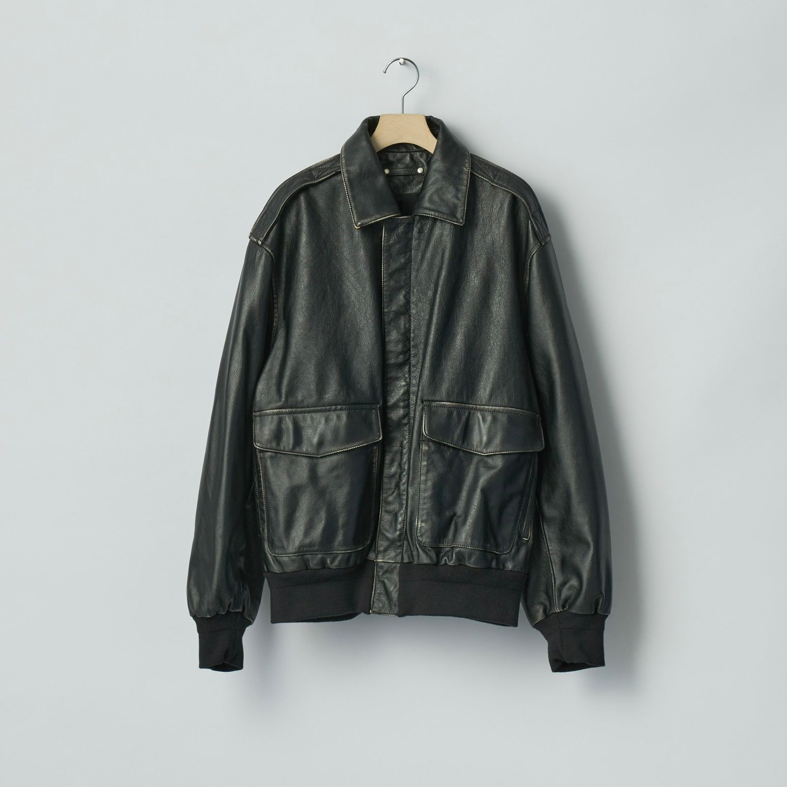 ssstein - 【残りわずか】Cow Leather Vintage Flight Jacket
