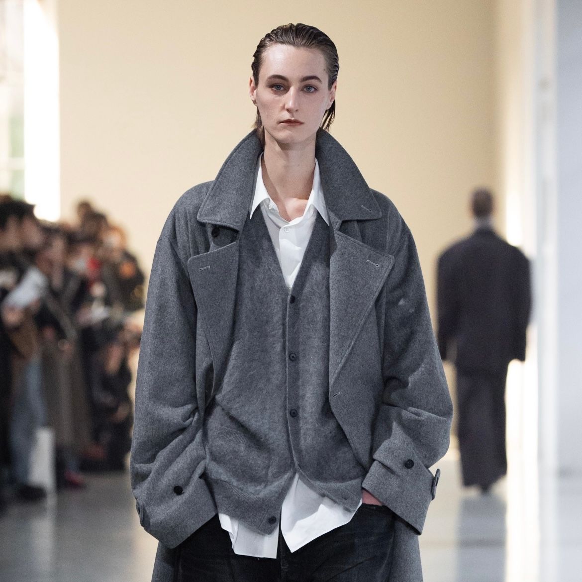 ssstein - 【残り一点】Cashmere Shaggy Knit V Neck Cardigan