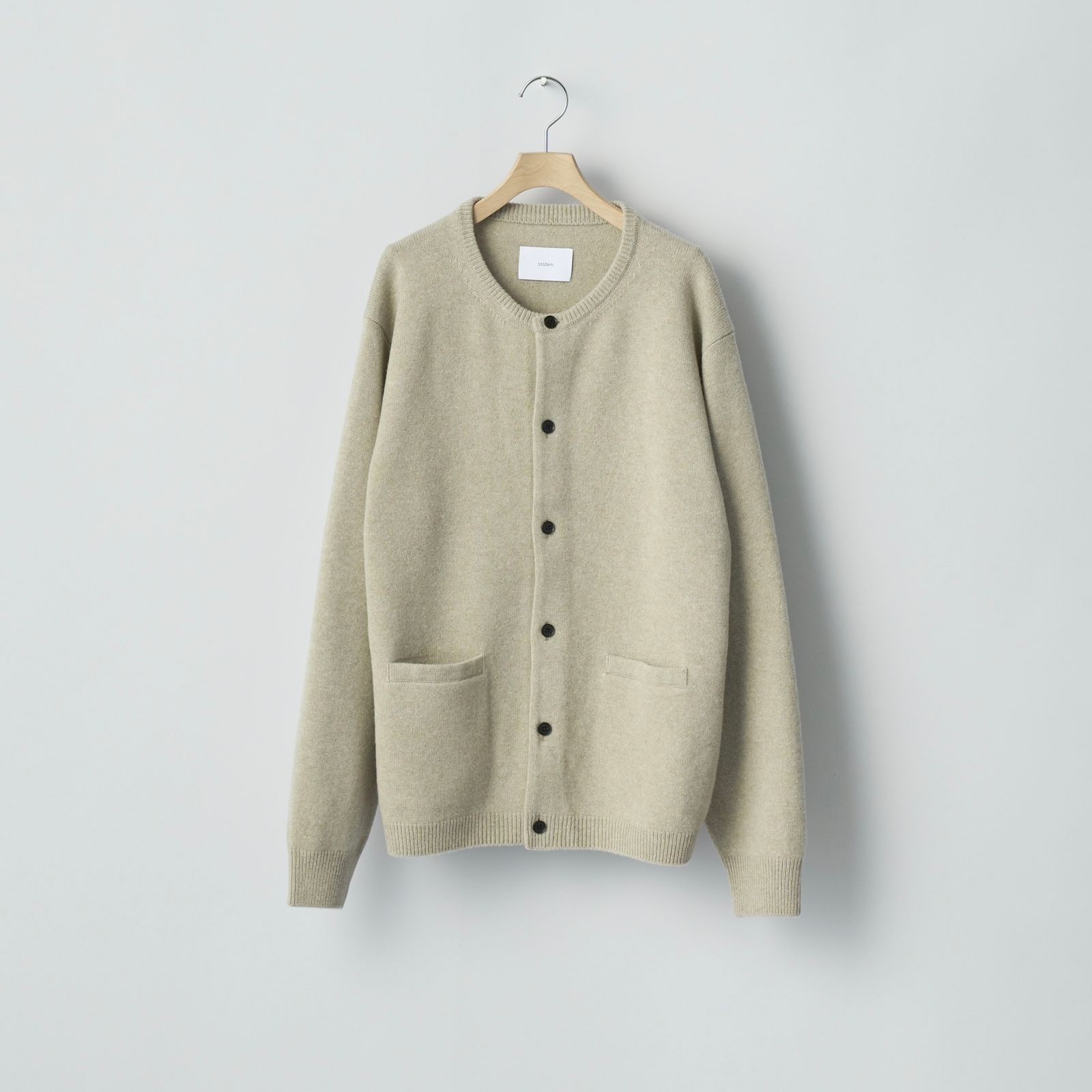 ssstein - 【残り一点】Extra Fine Wool Knit Crew Neck Cardigan