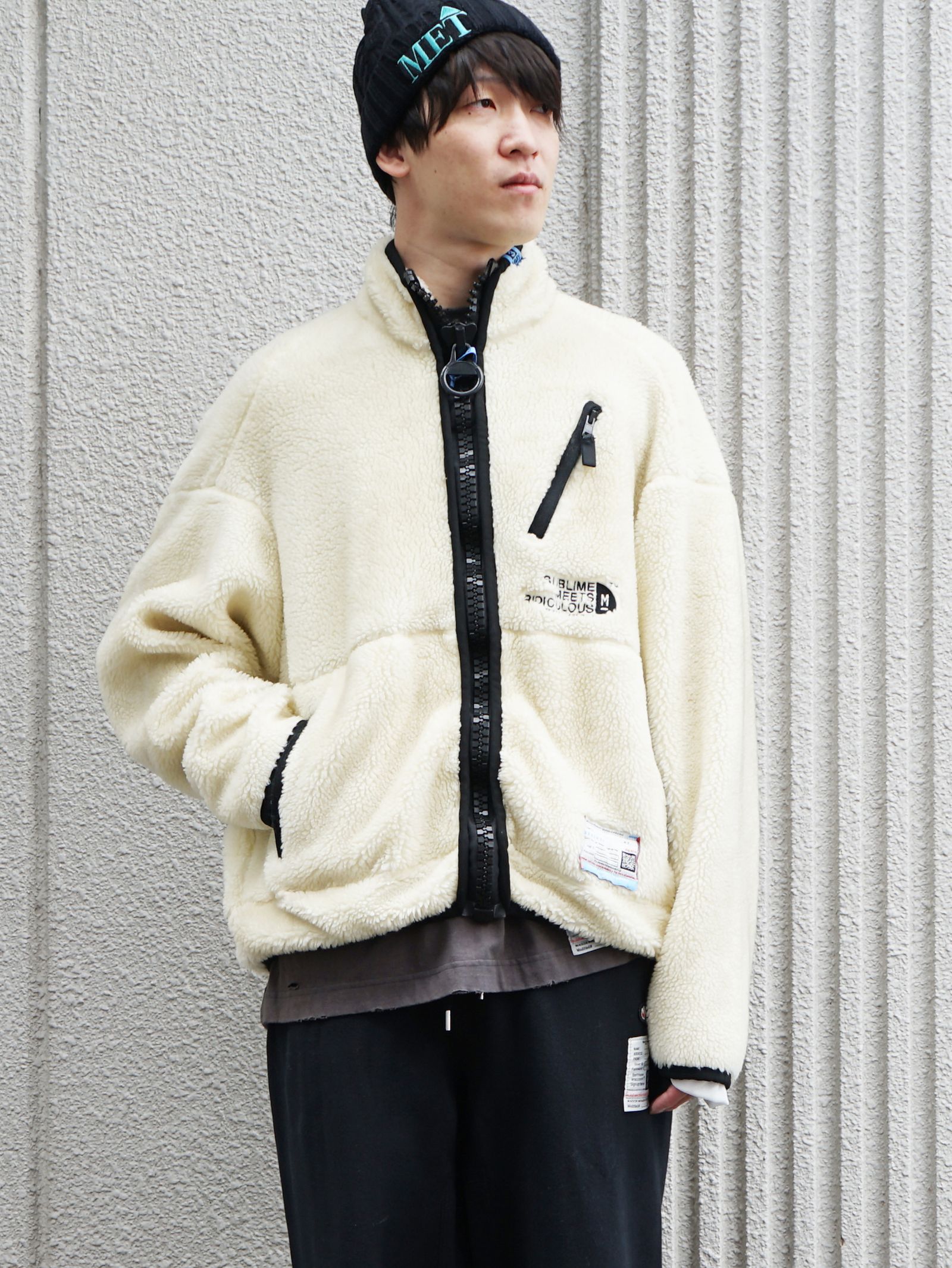 Maison MIHARA YASUHIRO - ワイド バック ボアブルゾン - wide back