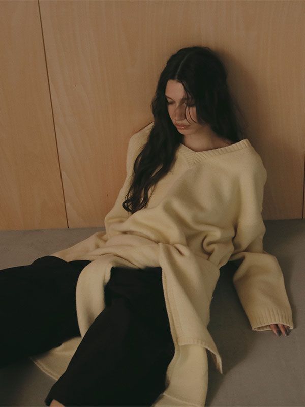 ETRE TOKYO - Vネック2wayニットプルオーバー (YELLOW) | ADDICT WEB SHOP