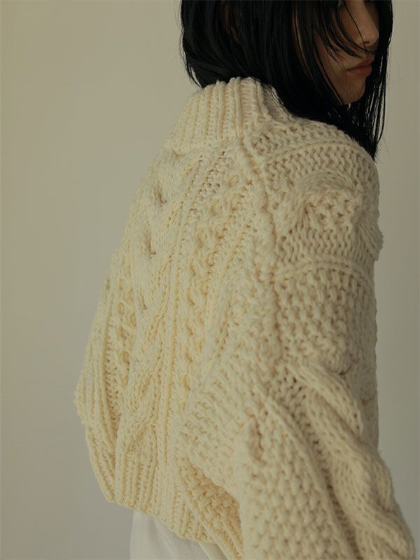 ETRE TOKYO - ケーブルハンドニットプルオーバー - OFF WHITE | ADDICT