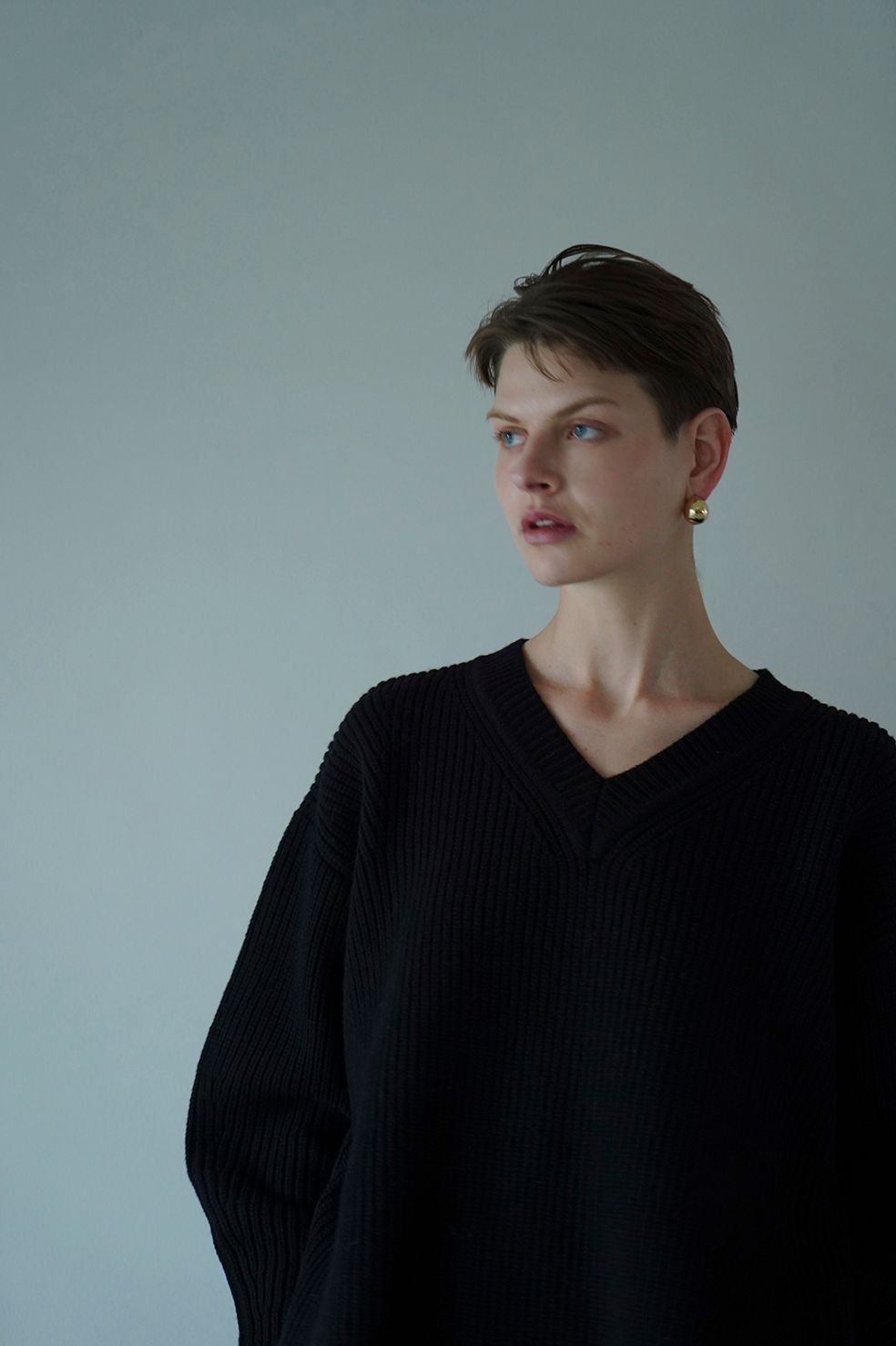 CLANE - 2WAY NECK WARMER KNIT TOPS - BLACK | ADDICT WEB SHOP