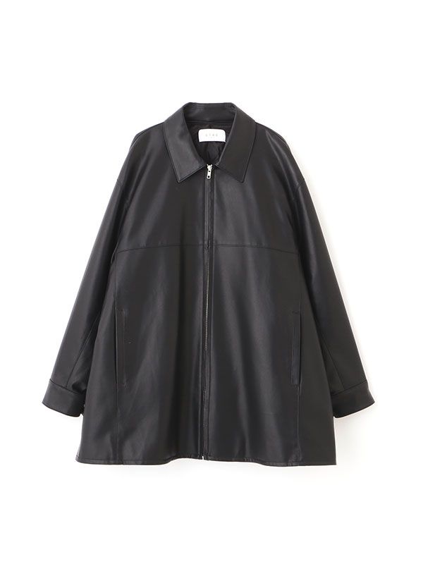 ETRE TOKYO - フェイクレザーオーバーサイズブルゾン - BLACK | ADDICT