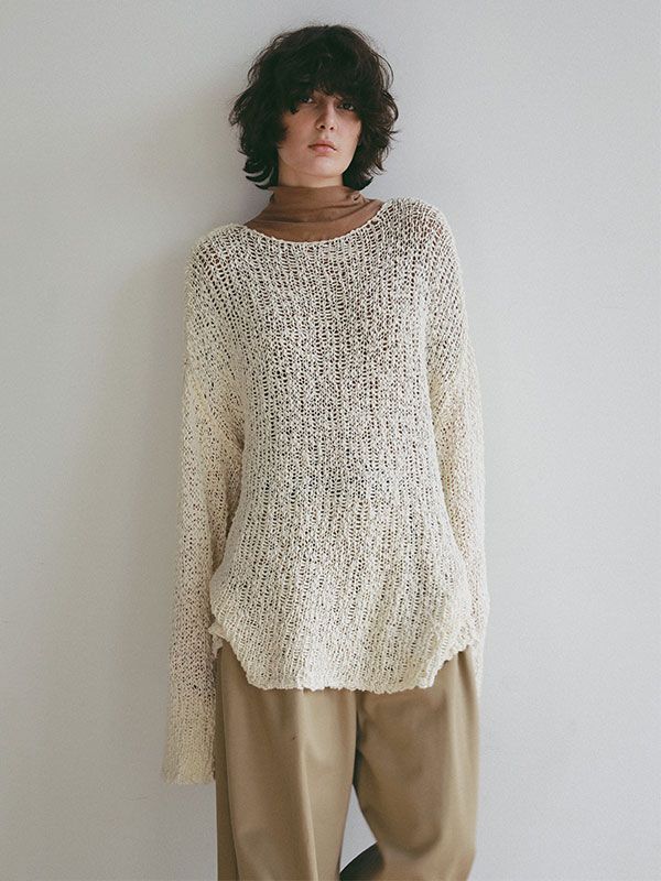ETRE TOKYO - スラブヤーンローゲージニットプルオーバー (CREAM