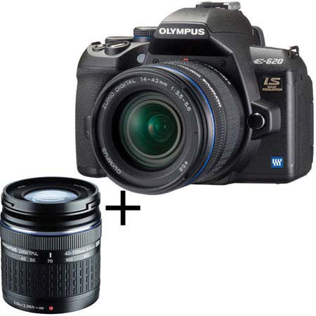 Olympus E-620 Camera with 14-42mm/ED 40-150mm Lens - Adorama