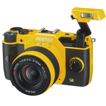 PENTAX Q7 Mirrorless Camera with 5-15mm Zoom Lens - Yellow - Adorama