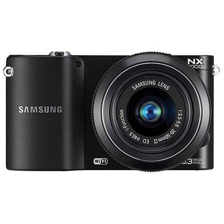 Samsung NX1000 Digital Camera with 20-50mm & 16mm Lens, Black