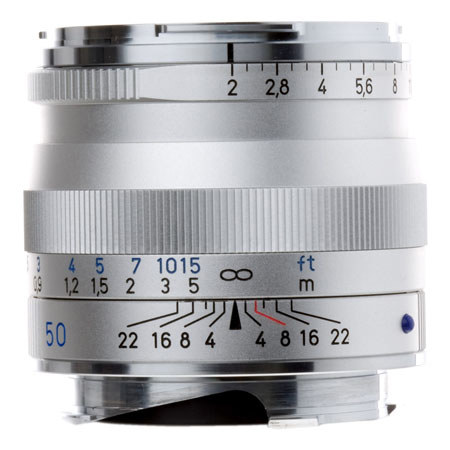 Zeiss 50mm f/2.0 Planar T* ZM Lens for Leica M, Silver 1365-660