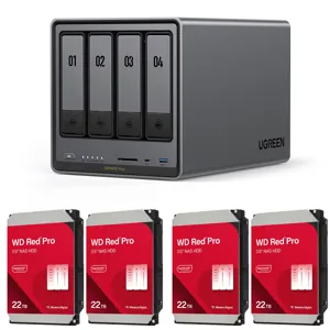 UGREEN NASync DXP4800 Plus 4-Bay NAS Enclosure w/Red Pro 22TB 3.5