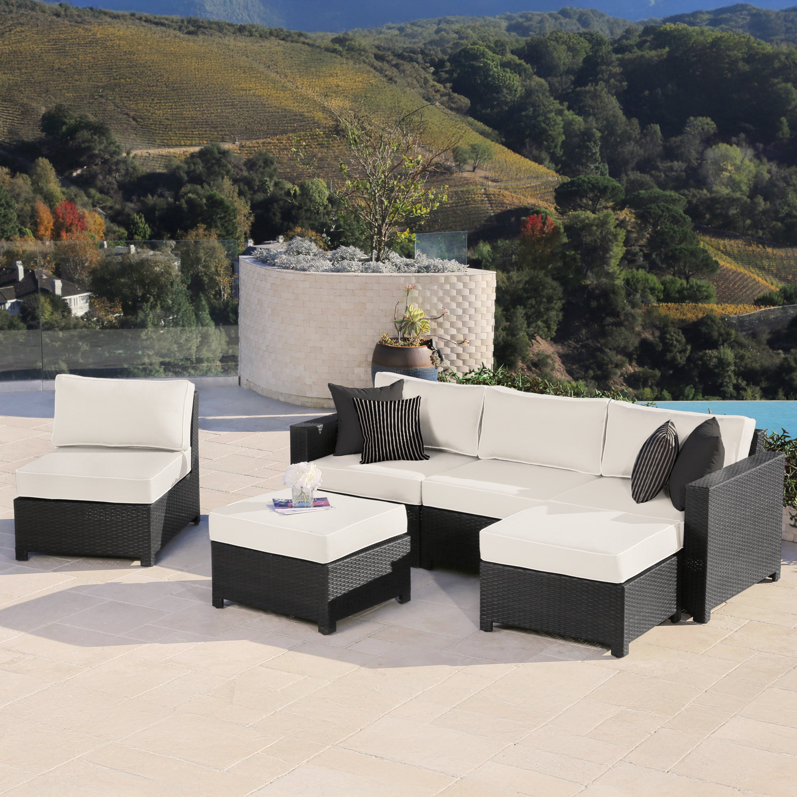Monaco 6-pc Modular Sectional - Ivory – Abbyson.com