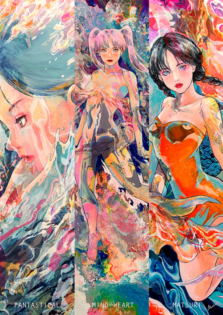 ACRYLIC / アクリル絵の具｜「made and seek」展示作品ポスターNo.2