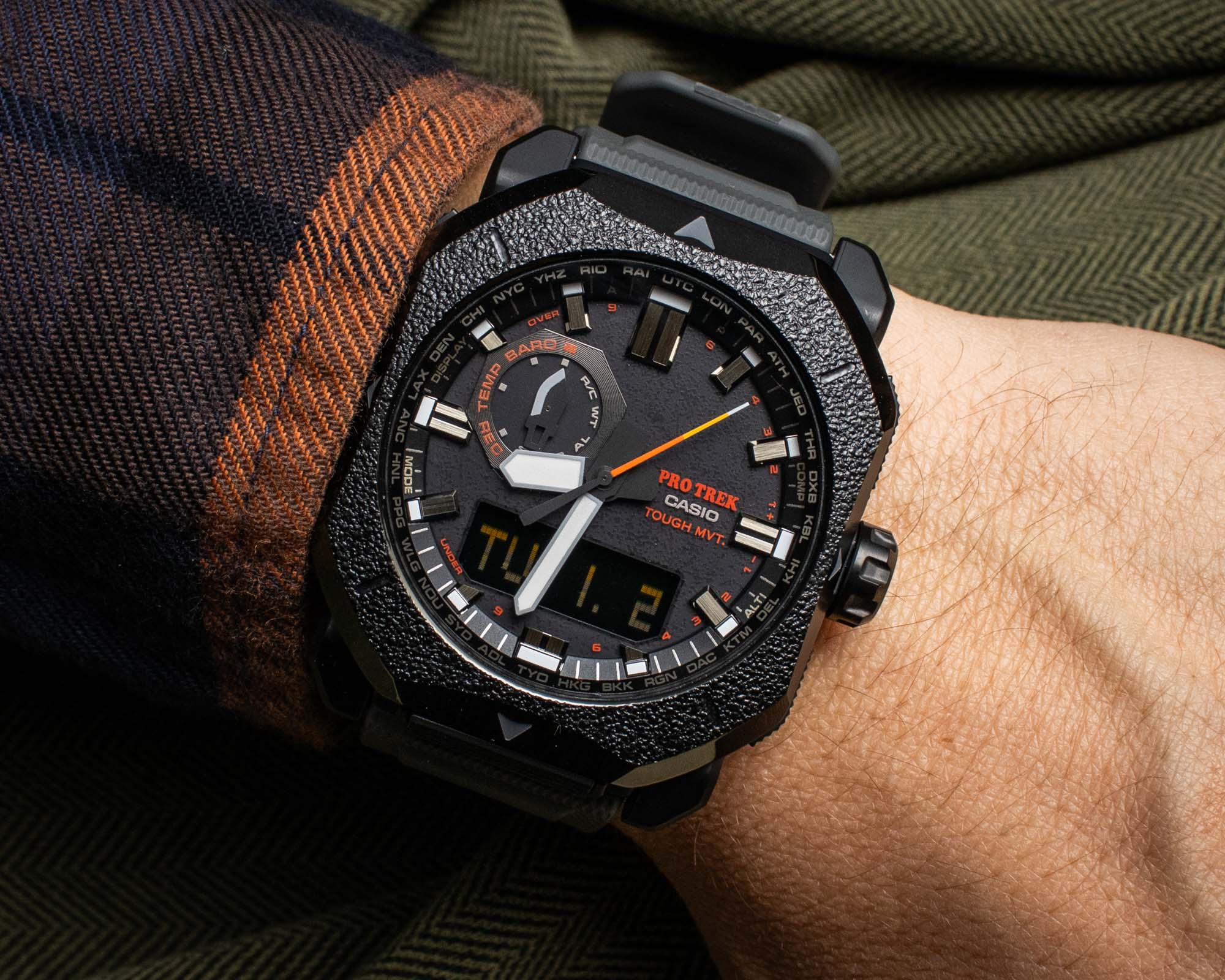 Hands-On: Casio Pro Trek PRW6900BF-1 Bonfire Watch | aBlogtoWatch
