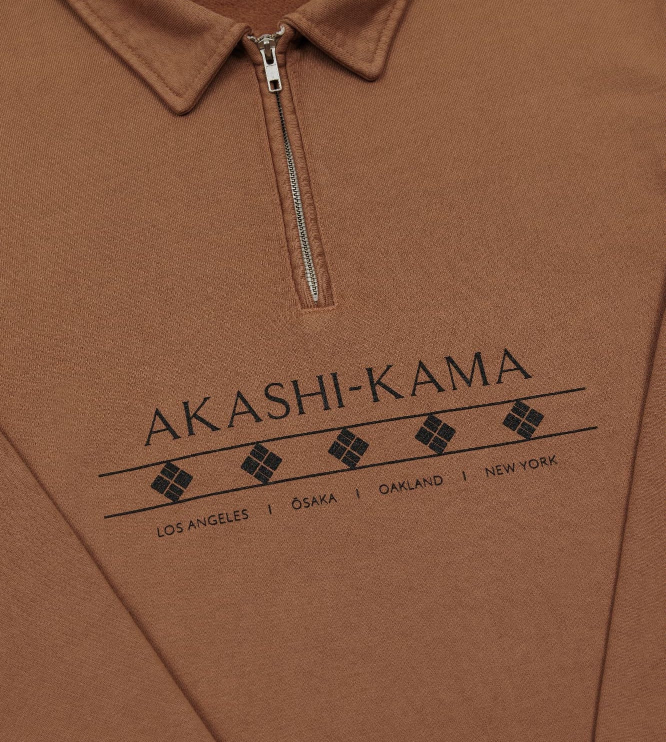 Cropped Quarter Zip - Terracotta | AKASHI-KAMA Pullover Sweatshirt