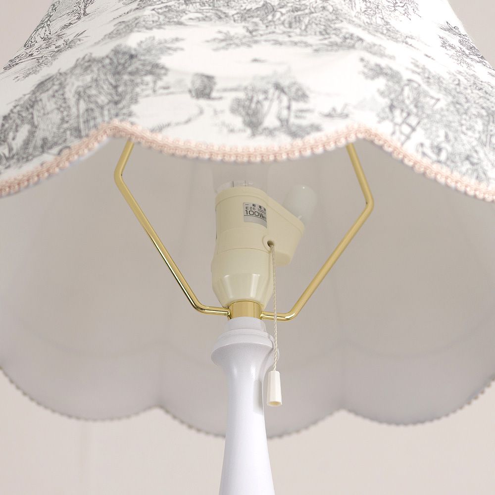 トワルドジュイ照明・パストラル「ファブリックシェードフロアランプ