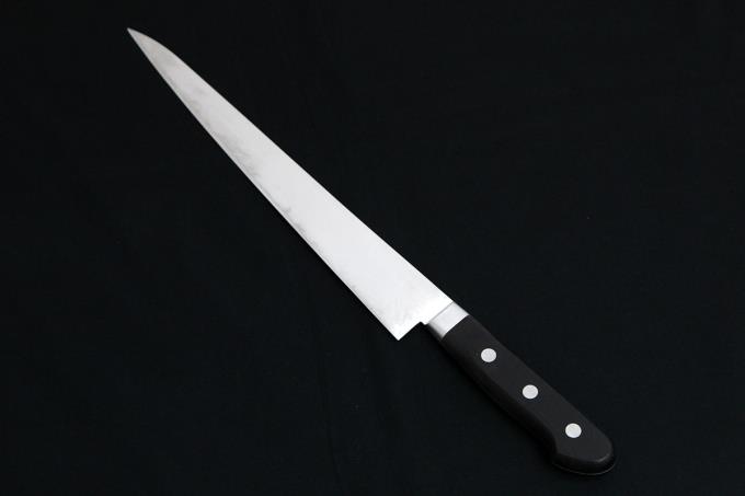 合羽橋 筋引 洋包丁 270mm INOX 本焼 ツバなしハンドル O726-2L1A | 鍔
