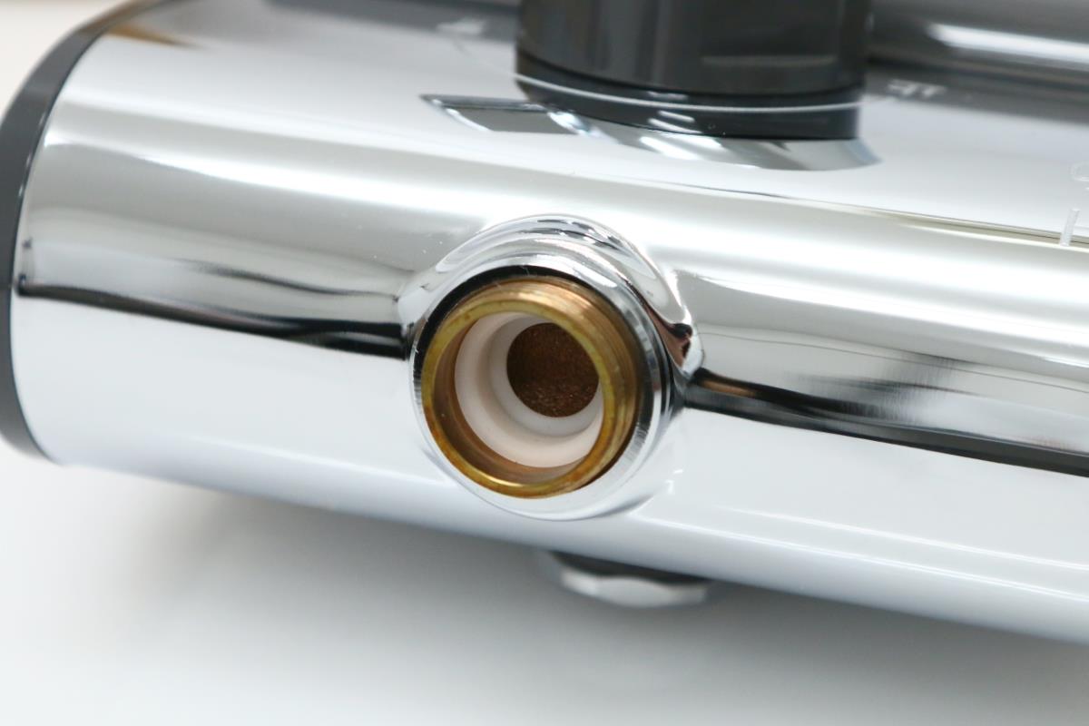 KM3008L デッキ形サーモスタット式混合栓 浴室用 左ハンドル仕様 可変