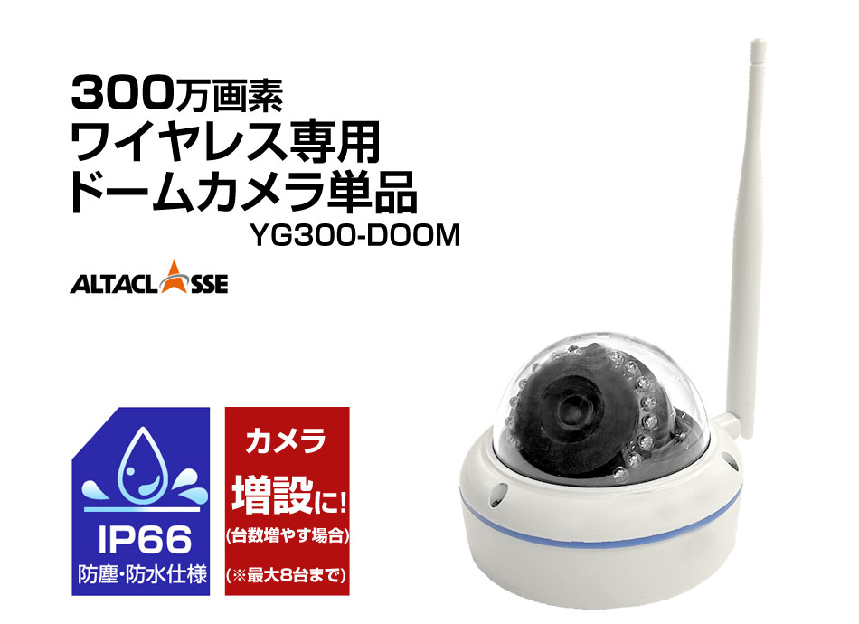 ドームカメラのみ単品販売 ALWSET-YG300 / ALWSET-KG300KD2 / ALWSET