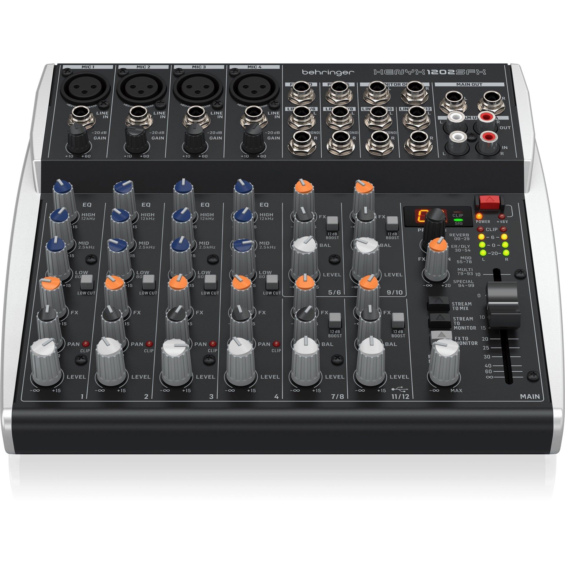Behringer Xenyx 1202SFX 12-channel Analog Streaming Mixer – Alto Music