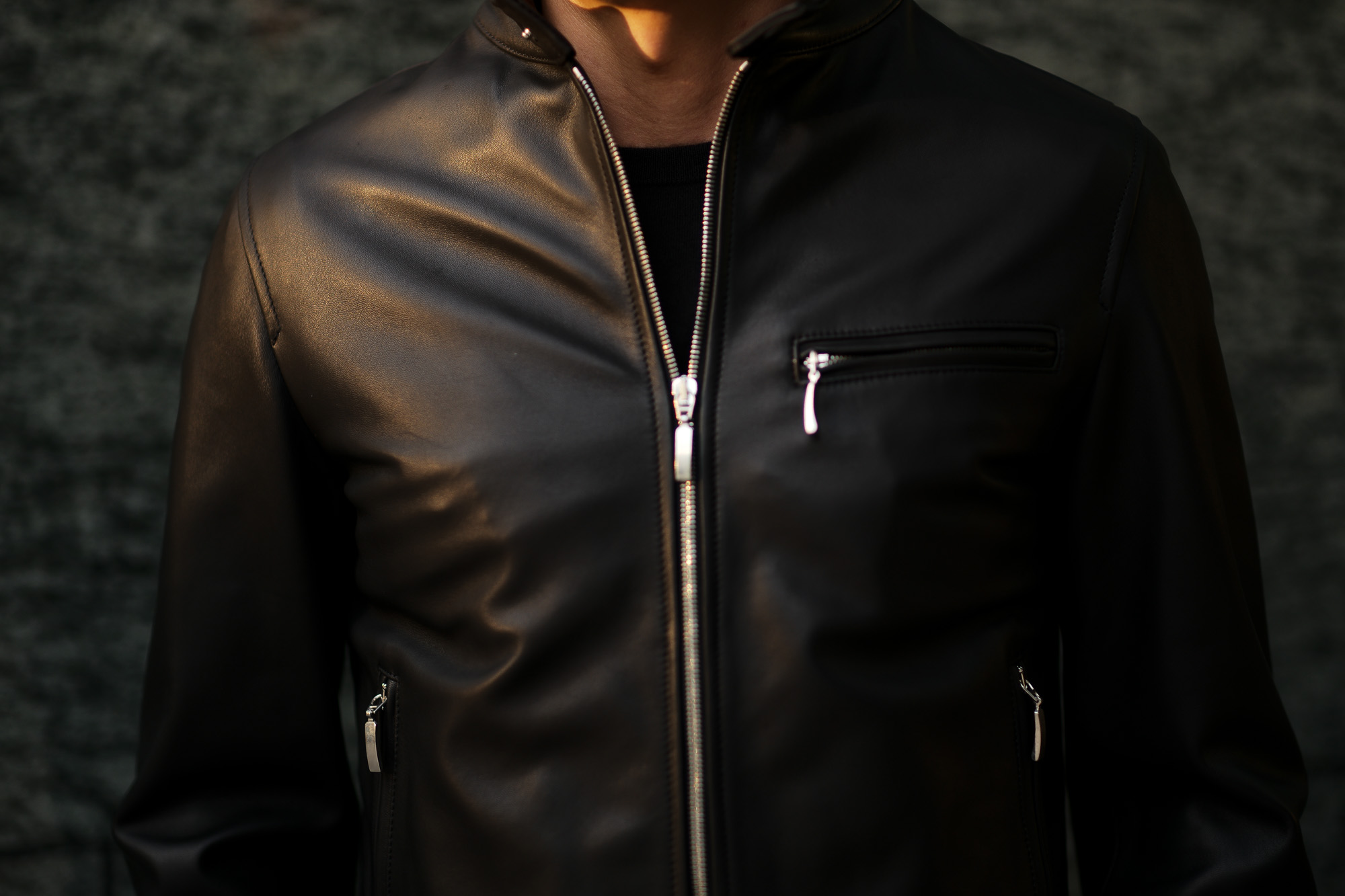 SILENCE (サイレンス) Single Leather Jacket (シングルレザー