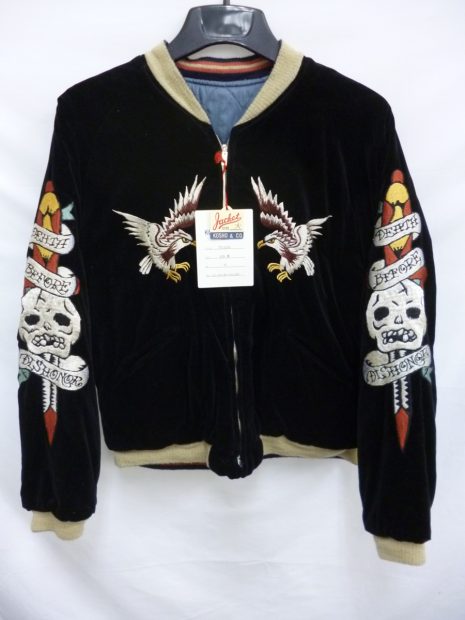 港商KOSHO&CO2006年別珍×サテンコブラ×虎 TT11201スカジャン