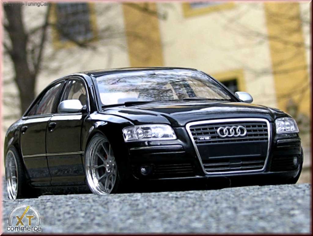 Diecast model cars Audi A8 1/18 Kyosho black jantes 20 pouces