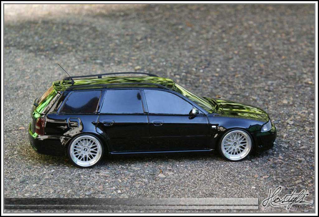 Diecast model cars Audi RS4 1/18 Ottomobile B5 Black Edition By