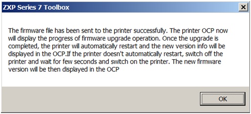Guide to updating the firmware on a Zebra ZXP Series 7 ID card