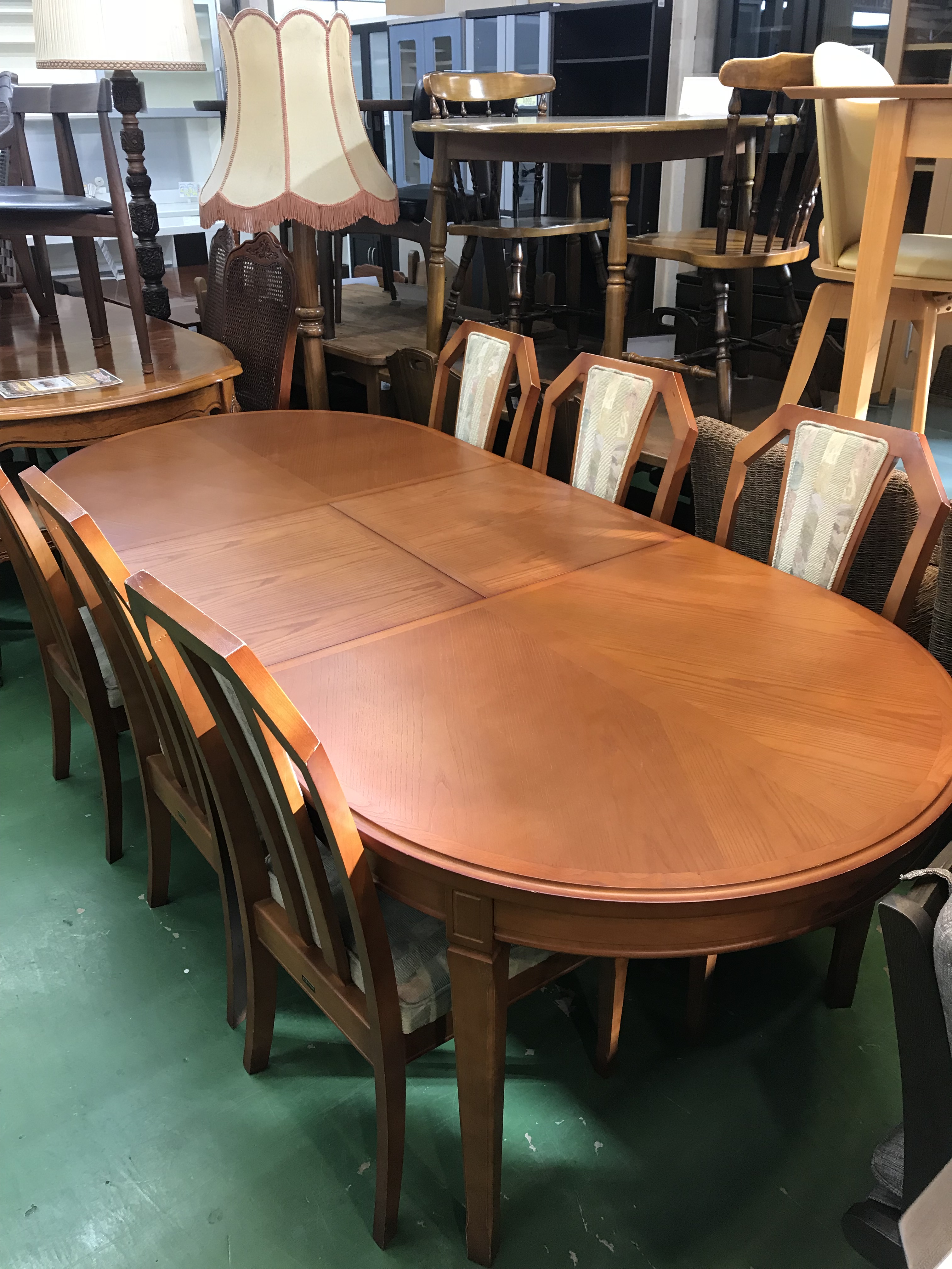 MARUNI マルニ 地中海シリーズ伸長式ダイニング7点セット買取致しまし