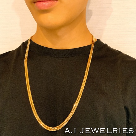 18金 喜平 12面カット トリプル ネックレス 70グラム 70センチ / K18