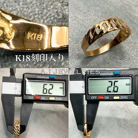 K18 18金 喜平 デザイン リング 男女兼用/ k18 kihei design ring 品番