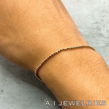 k18 18金 2mmシャンデリア ブレスレット 18センチ / k18 2mm