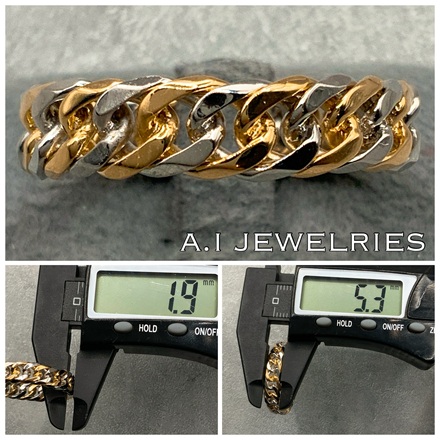 18金 プラチナ850 コンビ 喜平 ハード リング / K18 Pt850 combi kihei