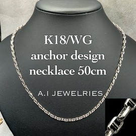 K18 プラチナ850 コンビ 3mm玉 シャンデリア ネックレス 50cm / K18