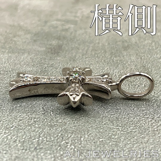 プラチナ900 ダイヤモンド クロス ペンダント / Pt900 Diamond cross