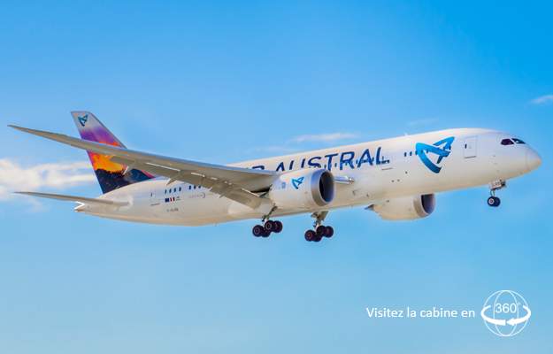 Boeing 787 - Air Austral - plan cabine, envergure, présentation