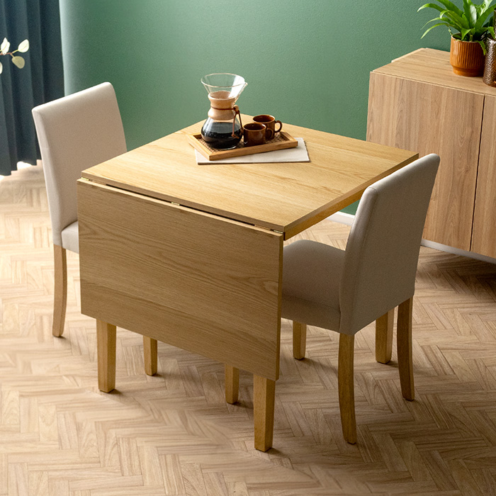 2人用 伸縮ウッドダイニング WEST(ウエスト) 3点セット | 家具