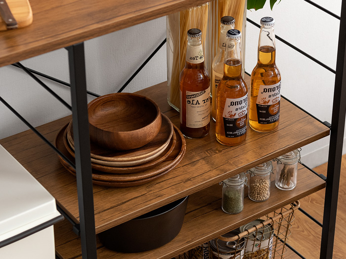 ゴミ箱収納キッチンカウンター emery(エメリー) 120cm幅 背板なし