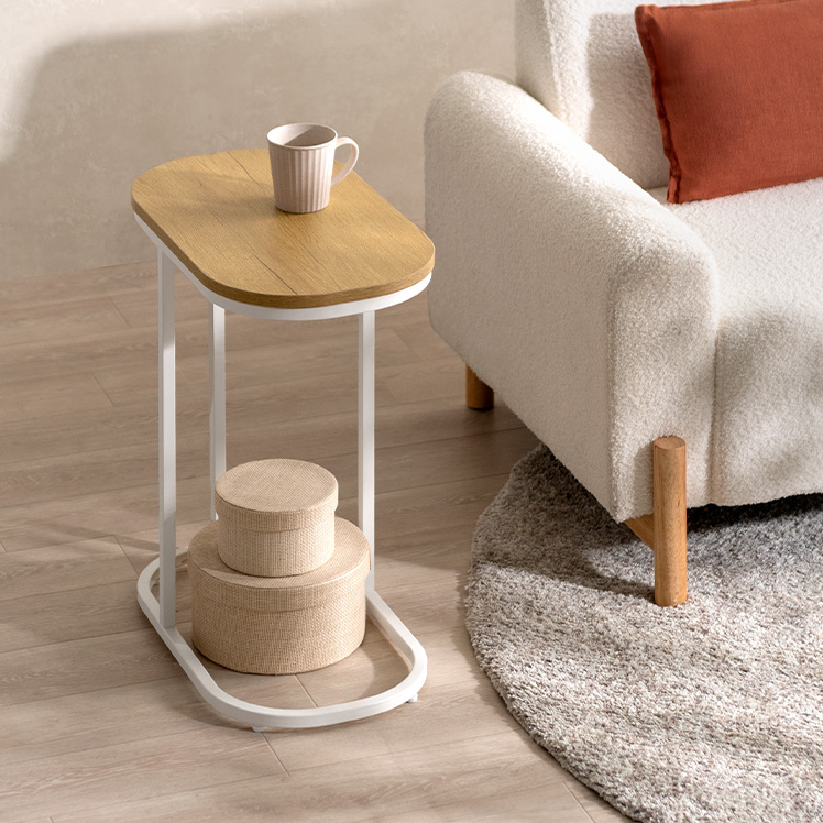 空間にフィットするコの字サイドテーブル NOLA(ノラ) | 家具